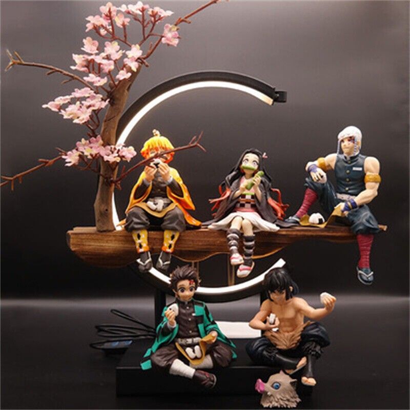 Figura de acción con luz LED Demon Slayer Kamado Tanjirou Kamado Nezuko modelo PVC juguete