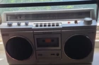 Sony CFS-45 AM/FM Stereo Cassette-Corder Boombox Silver Mic/Headphone Jack