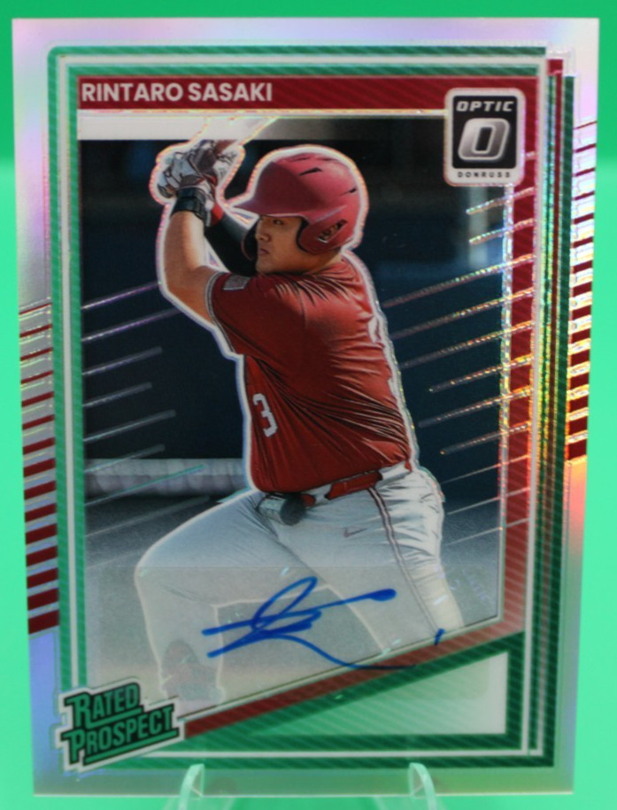 2025 Panini Donruss Optic Rated Rookie Autograph Rintaro Sasaki No. 127