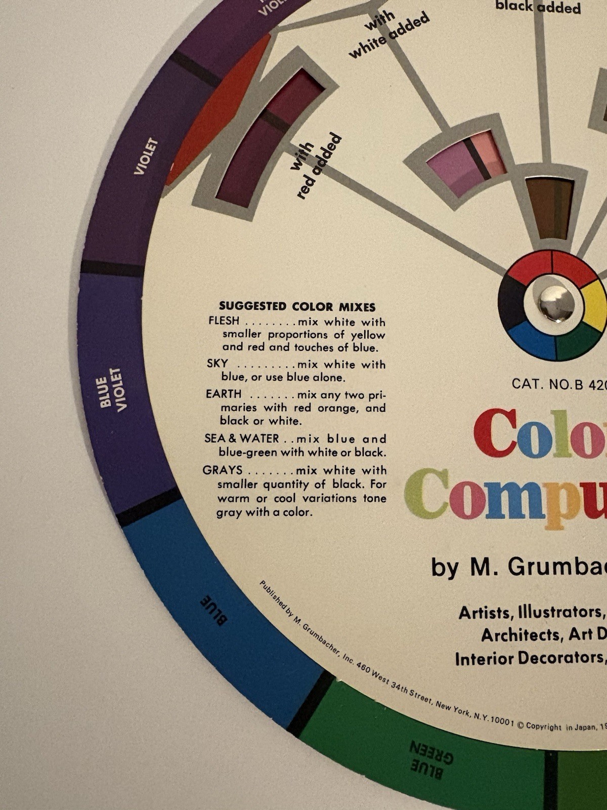 VTG M. Grumbacher Color Computer Double-Sided Circular Wheel (B 420) 1972/ 1977