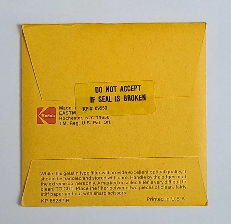 Kodak CC05G Green Color Compensating Filter 75x75mm – Vintage NOS Sealed - Image 2 of 2