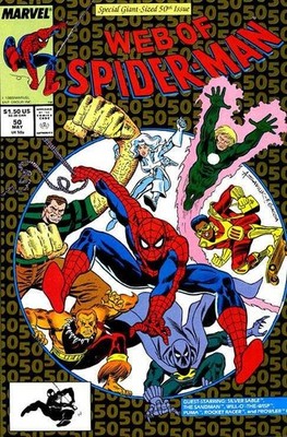 Web of Spider-Man (1985) #  50 (5.0-VGF) 1st Outlaws 1989