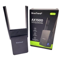 BrosTrend Dual Band Range Extender WiFi 6 to Ethernet Adapter AX1500 1500Mbps