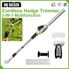 NEW Cordless Hedge Tree Grass Trimmer Electric Long Reach Pole Telescopic Cutter