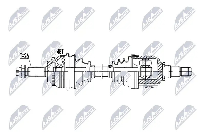 Driveshaft Front Axle Left Manual Transmission NPW-TY-191 NTY for TOYOTA