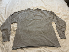 Hanes mens long sleeve grey cotton tee, xl - hardly worn, great cond, 4 units