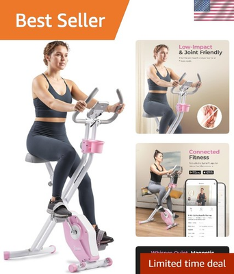 #ad Portable Indoor Cycling Bike with 14 Resistance Levels amp; Free App Elegant Pink $336.49