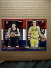 Topps Chrome 2025 Red White And Blue. Yang Hansen&Austin Reaves