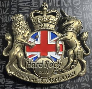 Hard Rock Cafe Pin LIMITED EDITION 500 London 46th Anniversary 2017.