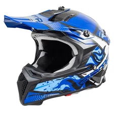 Zamp, FX-4 Helmet, Small, Gloss Blue Graphic, ECE22.05/DOT Approved
