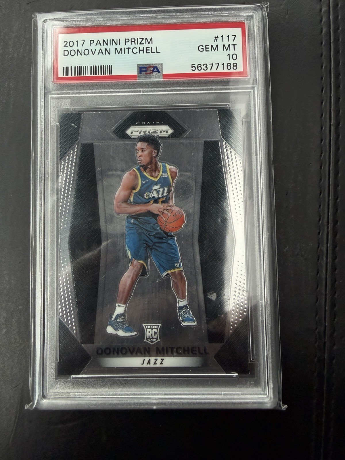 Panini 2017-18 Prizm Donovan Mitchell #117 Rookie Base PSA 10 Utah Jazz