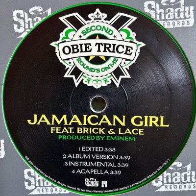 Obie Trice Jamaican Girl Records CD Album Second Round's on Me Used