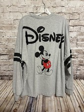 Disney Long Sleeve Sweatshirt Gray Black Mickey Size Xl 15/17