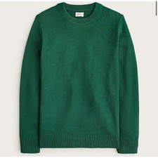 J.Crew Heritage Cotton Crewneck Sweater Mens Large Dark Green BI841 SP23