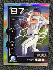 2025 Bowman Chrome Scouts Top 100 Trey Yesavage (RC) #BTP-87 Blue Jays Rookie