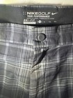 Men’s Nike Golf Shorts Gray Plaid Tour Performance Dri Fit Flat Front Sz 42 — photo 1