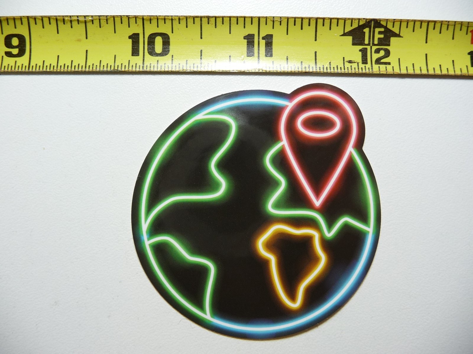 Neon Earth International Travel Sticker Decal for Fun Scrapbooking