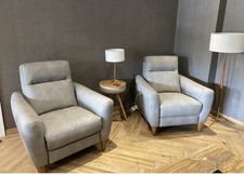 Oak Furniture Land  Dylan Electric Recliner Chairs Oxford Grey