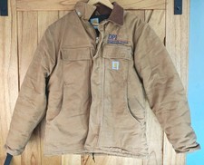 VTG Carhartt CO3 BRN Brown Quilted Lined Chore Coat Men's Sz 40 Regular USA MADE