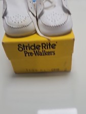 Vintage Stride Rite Pre-Walkers D0 Crib 1109 2 w/ Original Box Baby Shoes