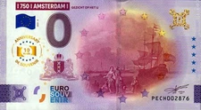 Zero 0 Euro Note - 0 Euro - Netherlands - 750 Amsterdam 2025-8 Anniversary