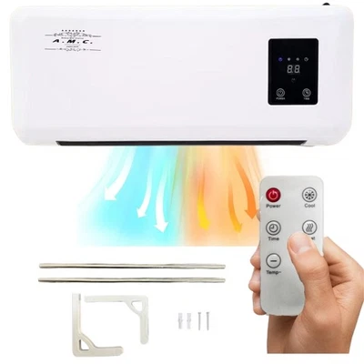 A.M.C. Stufa Elettrica da Parete Basso Consumo Caldo/Freddo Termoconvettore Max 2000W