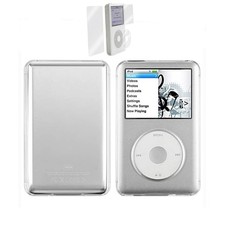 Clear Crystal Hard Shell Cover Case with Screen Protector for iPod Classic
