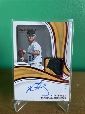 2023 Panini Immaculate Material Auto Red /49 Michael Burrows #IMA-MB
