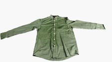 Eddie Bauer Shirt Mens Medium Green White Check Long Sleeve Relaxed Button-Down
