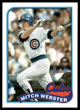 1989 Topps Mitch Webster Chicago Cubs #36