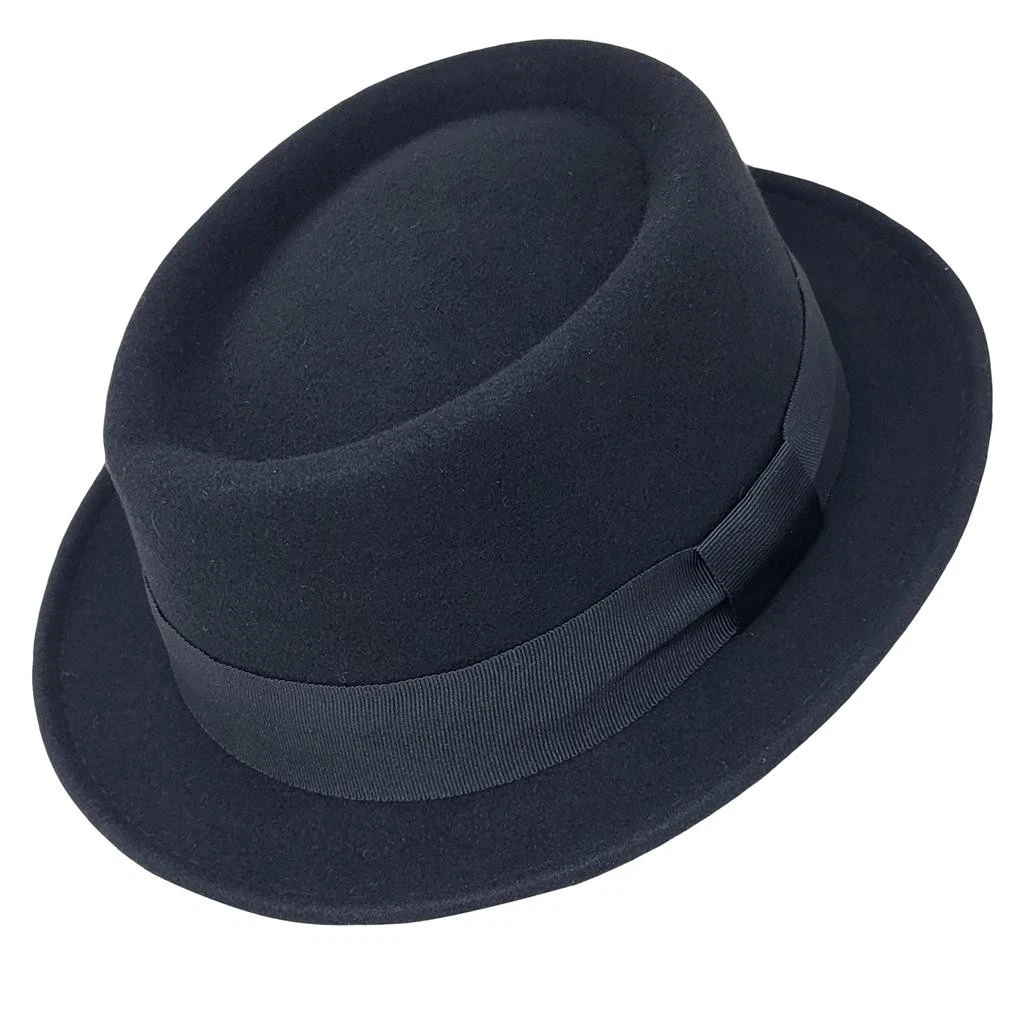 Shahin Handmade 100% Felt Wool Pork Pie Fedora Hat | Men & Women's