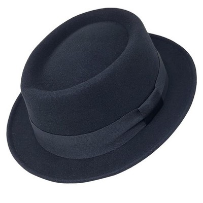 Shahin Handmade 100% Felt Wool Pork Pie Fedora Hat | Men & Women's