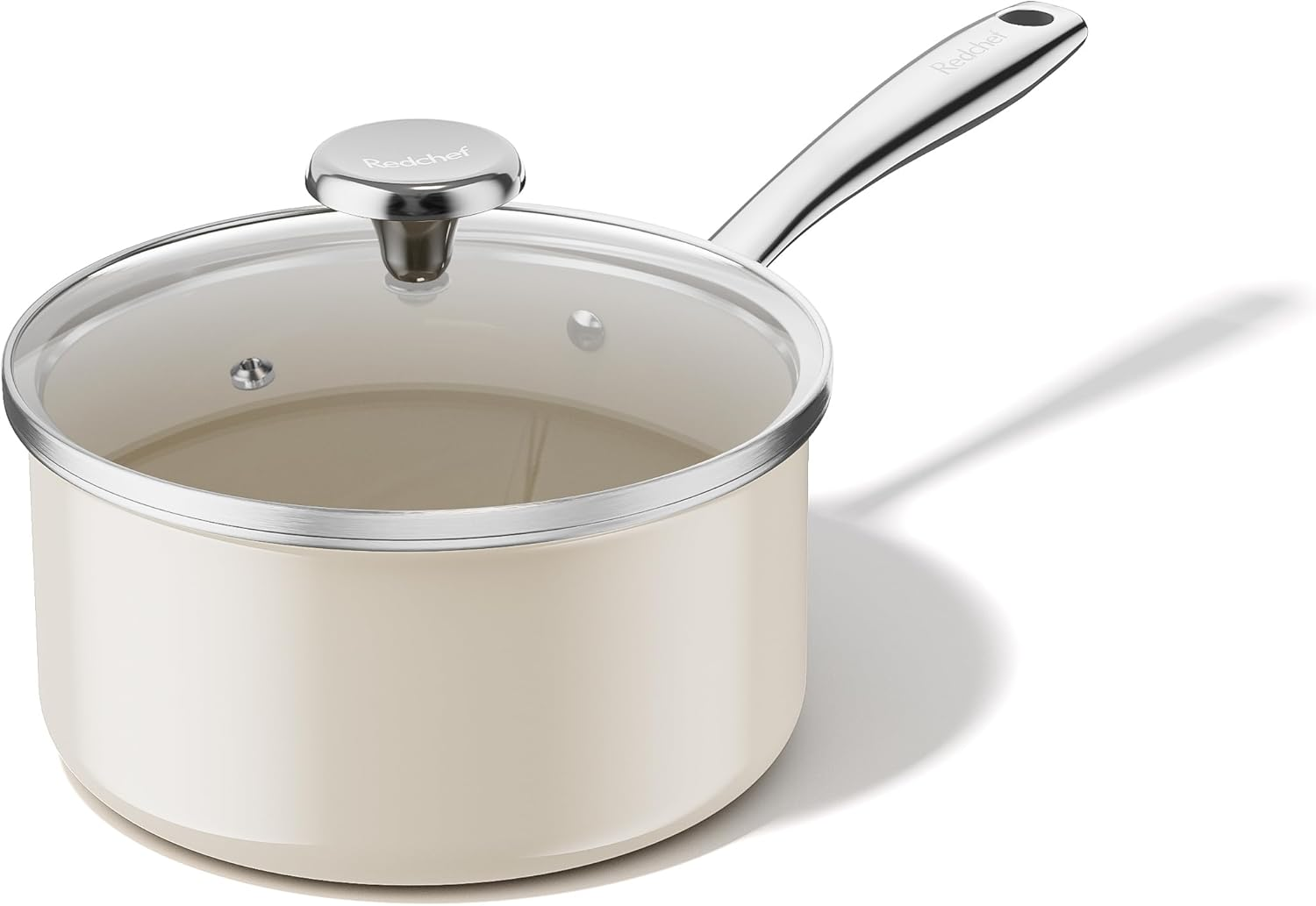 2.5QT Ceramic Nonstick Sauce Pan with Lid and Stay-Cool Handle
