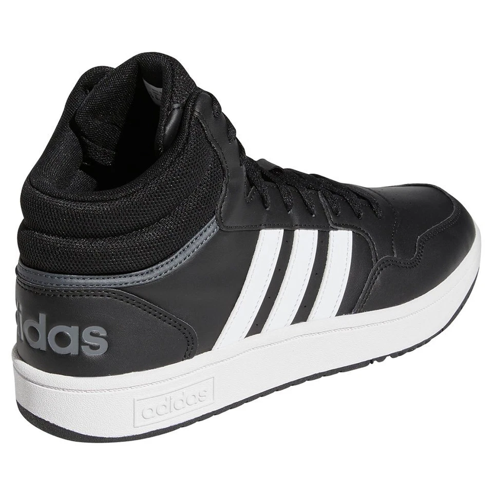 ADIDAS HOOPS 3.0 MID UOMO NERA GW3020 - Immagine 2 di 3