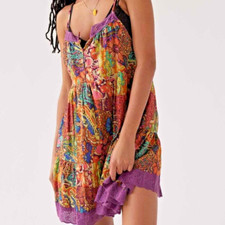 Urban Outfitters Hanna Cecilia Tiered Mini Dress Size S New With Tags