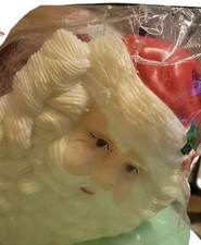 Santa Claus Head, Plastic, Vintage. 11" L x 9" W.