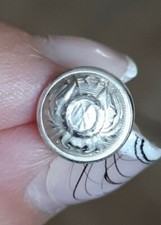 N13W bouton tige d'uniforme argenté commissaire général 10.5mm militaire 