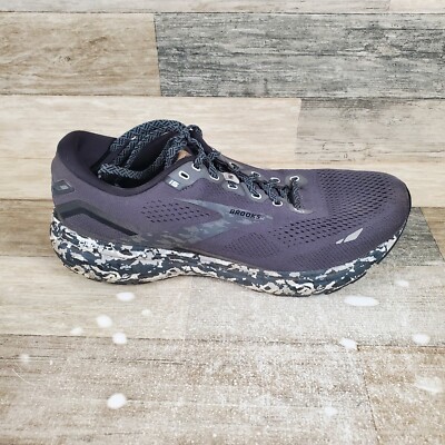 Brooks Ghost 15 Mens Shoes Sz 11.5 D Running Ebony Black Oyster Lace-Up Sneakers