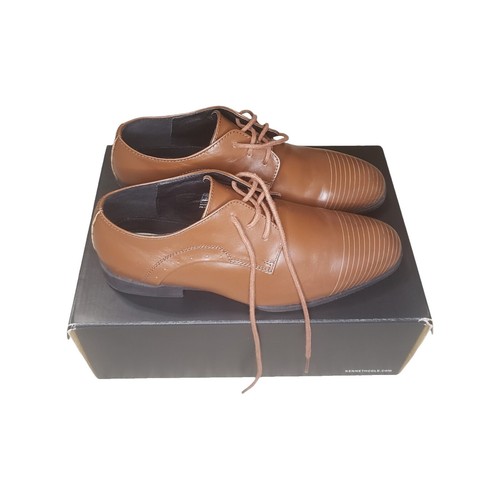 Kenneth Cole Reaction Brown Leather Derby Dress Shoes Size 9 Pre-Owned Kenneth Cole Reaction Men main image 3