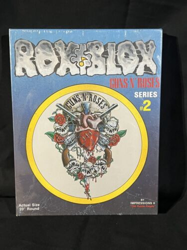 1991 Roxblox Guns N Roses Series 2 500 Pc Puzzle By Impressions II  20” Round - Afbeelding 1 van 8