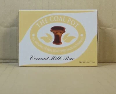 THE COALPOT 113gr. Coconut Milk Bar Herbal Soap/Seife, VEGAN, all natural, The Coal Pot