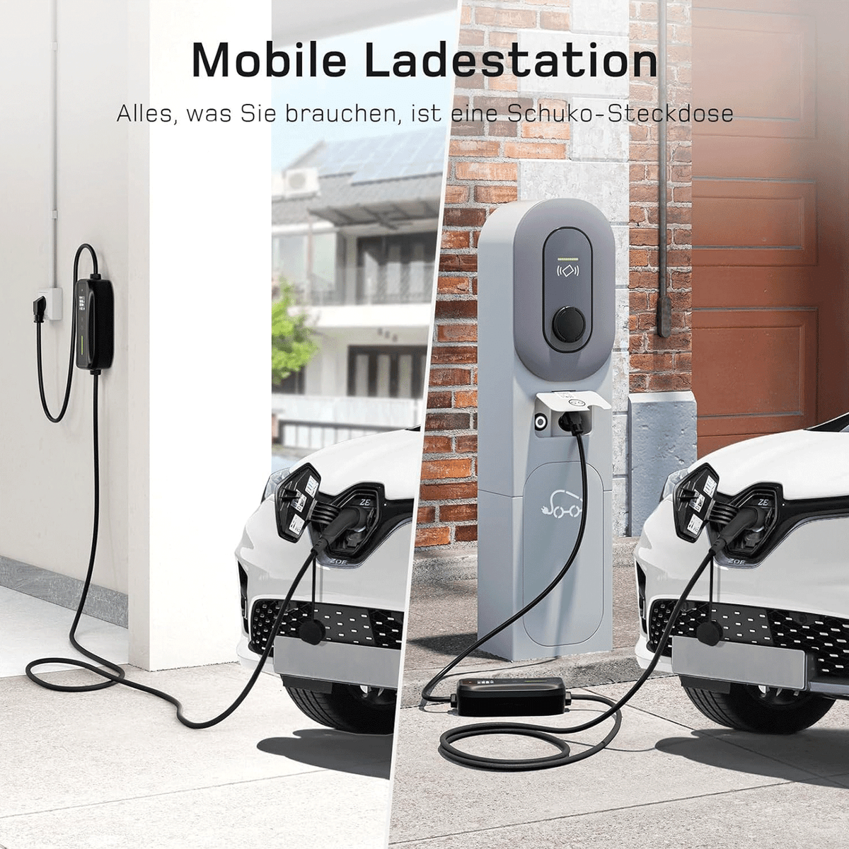 Ladekabel Auto 6M EV Ladekabel Type2 Schuko 1-Phasig 16A 3.6kw Heim Ladegerät Für SMART FORTWO Mobile Wallbox 11kw