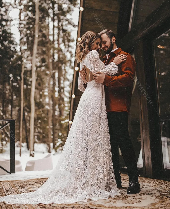 western lace wedding dresses & Country Gowns line wedding dress can be custom made with no extra cost Boho Lace Bodice Sweetheart Wedding