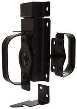 Black Swinging Door Latches - for 3/4" to 2-1/4" Door, Self-latching
