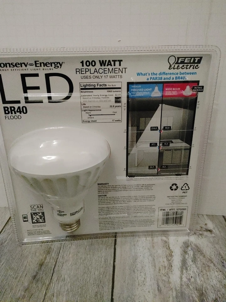 Feit Electric Conserv-Energy Dimmable BR40 LED 17 Watt 1065L Flood Light Bulb - Image 4 of 4