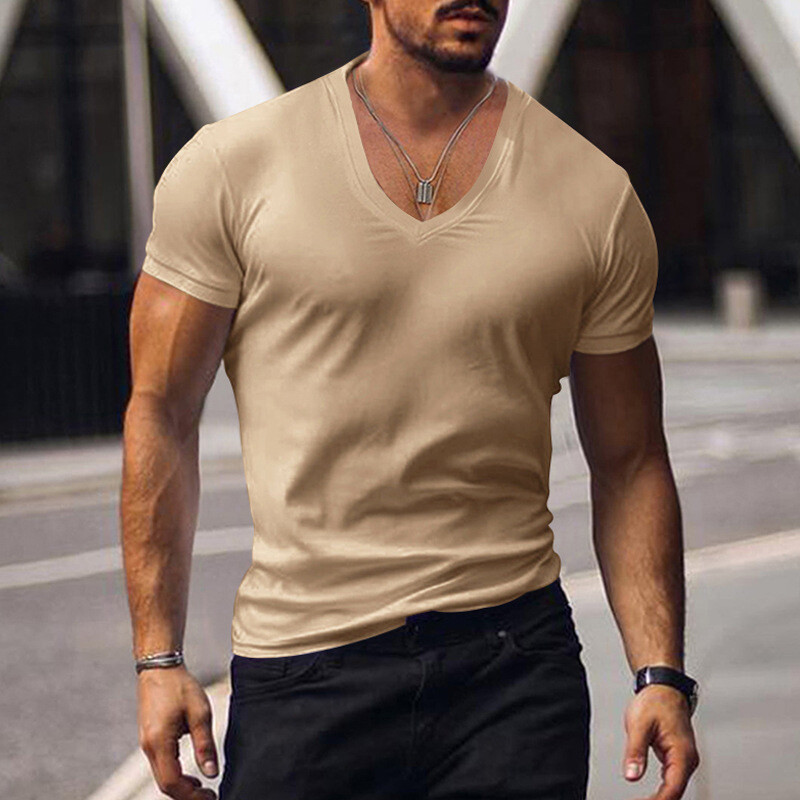 Olid Tops voor Mannen V-hals 2025 Losse T-shirts Casual Lange Mouw T-shirts Losse Fit Leuke Dressy Tees Shirts Uitgaan T-shirt Trendy Zomer, Zwart, S