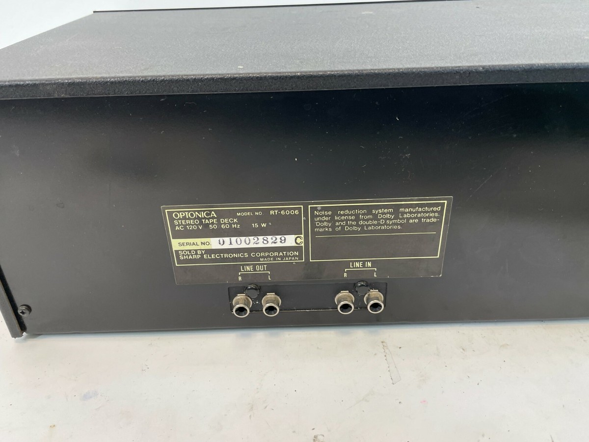 Vintage Optonica RT-6006 Dolby Stereo Cassette Deck Recorder
