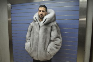 fox fur bomber