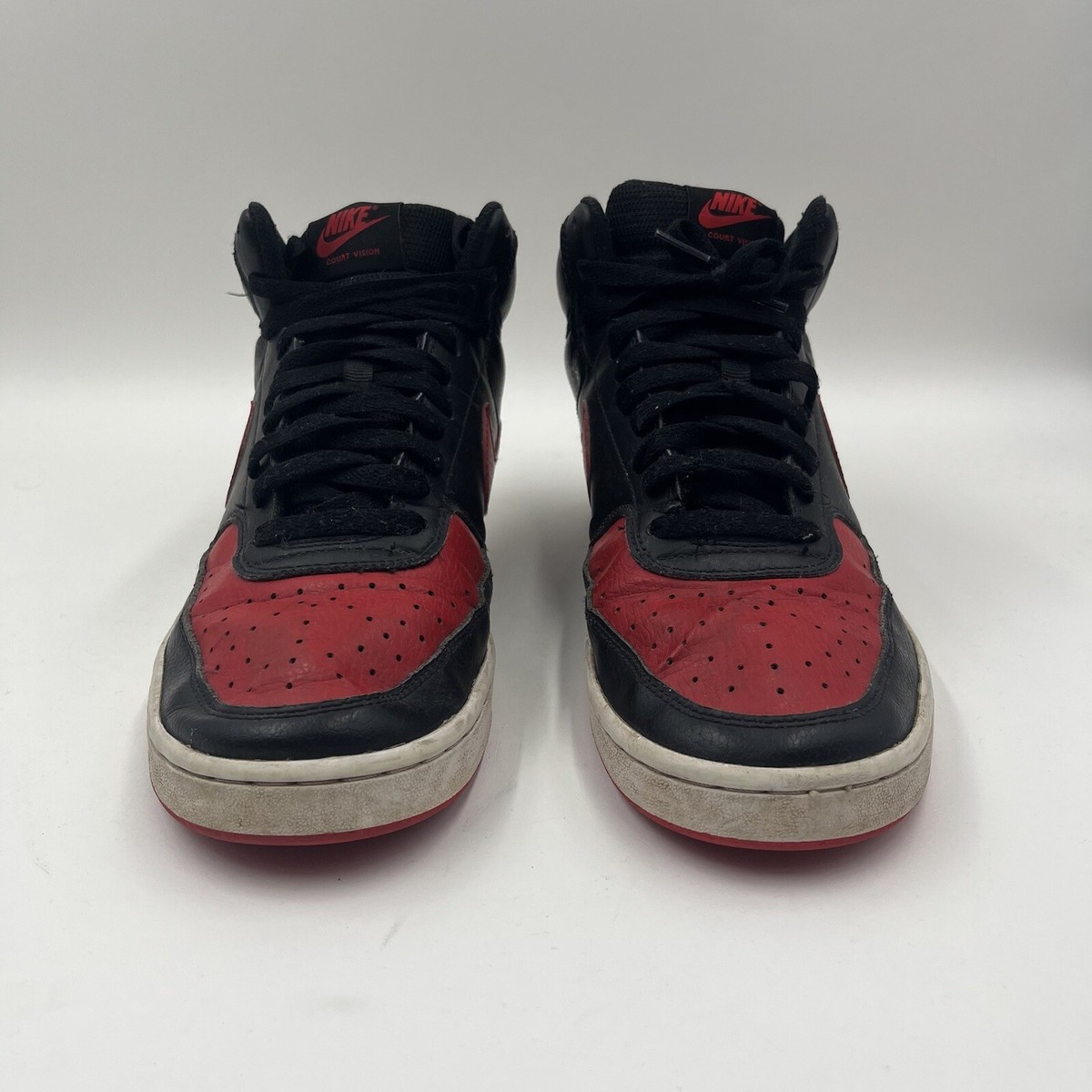 Nike COURT VISION MID DM8682-001 Black University Red BRED Shoes