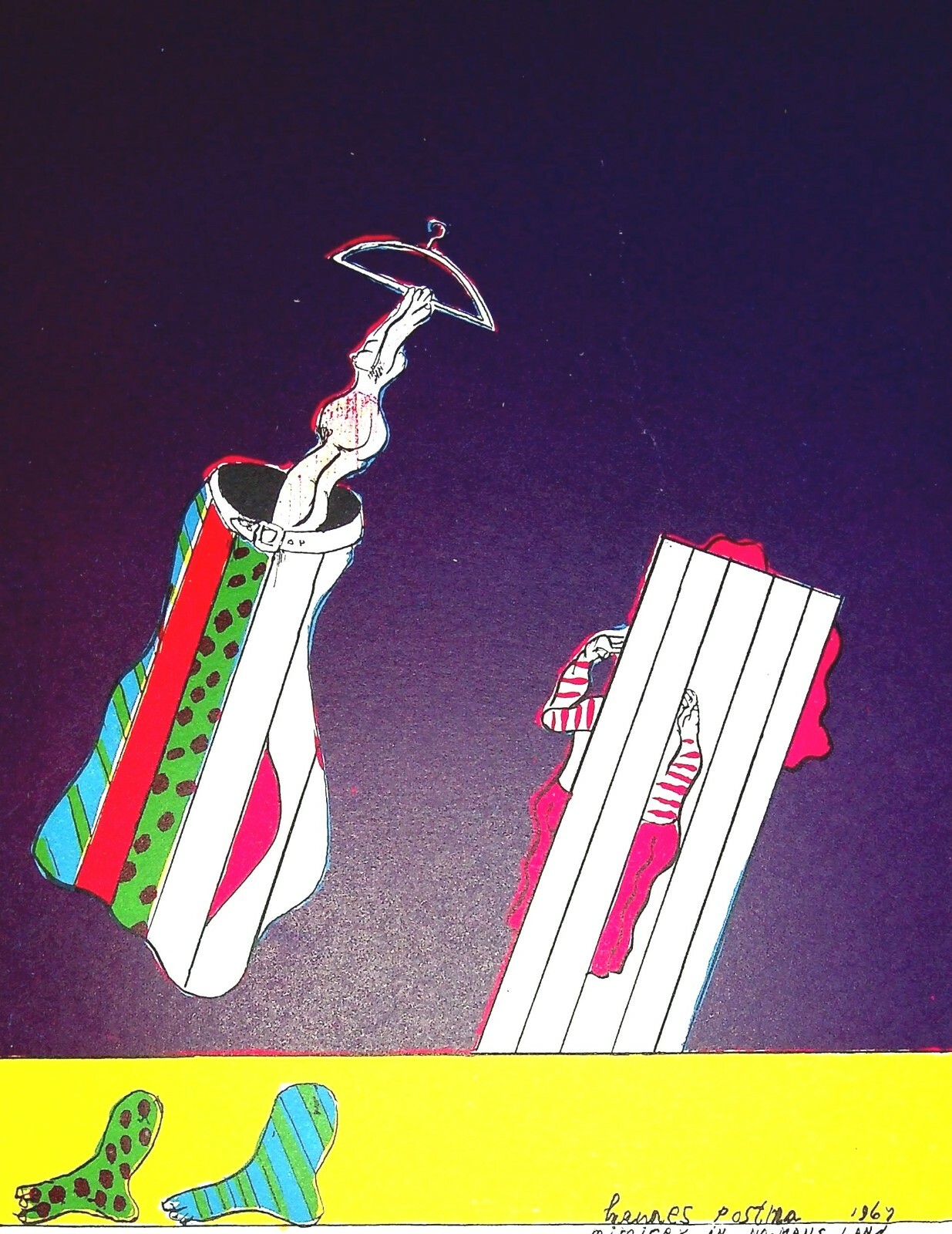 Hannes POSTMA: Aventura De Guarda-Ropa - LITOGRAFÍA Original, 1967
